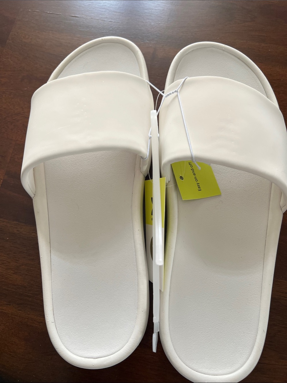 all in motion White Slide Sandals - Classic Slip-On Comfort
